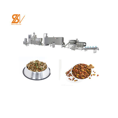 সম্পূর্ণ স্বয়ংক্রিয় স্টেইনলেস স্টীল পিএলসি নিয়ন্ত্রণ সহ কুকুরের খাবার তৈরির মেশিন