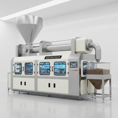 দক্ষতার জন্য স্বয়ংক্রিয় শক্তি সাশ্রয়ী শুকানোর প্রক্রিয়া প্রযুক্তি সহ ১২০০ কেজি পোষা খাদ্য মেশিন