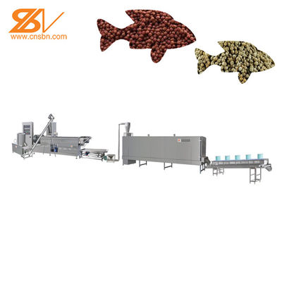 ডাবল স্ক্রু 160kg / ঘন্টা মাছের খাদ্য extruder পশু খাদ্য pellets উত্পাদন লাইন