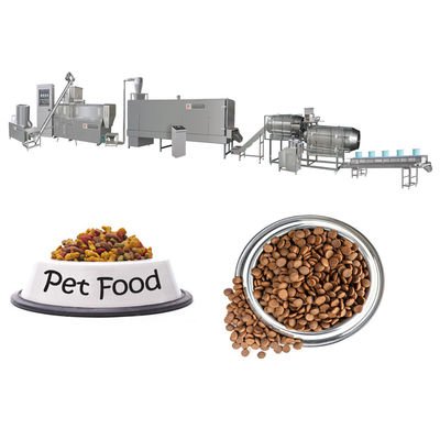 Big Output Twin Screw Dog Food Manufacturing Equipment Adjust Speed