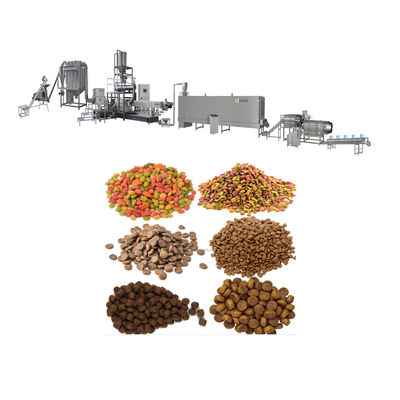 Twin Screw Extruder Automatic Pet Food Production Line