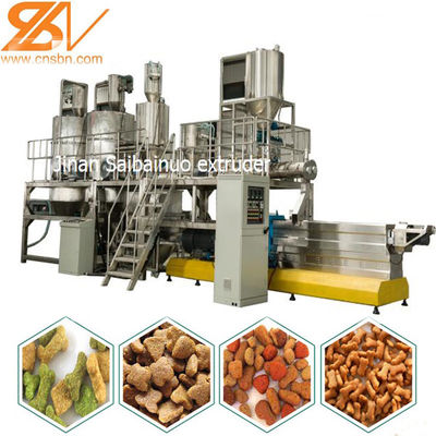 Puffing Snack Dog Food Extruder Machinery Plant Siemens Motor Screw Conveyor